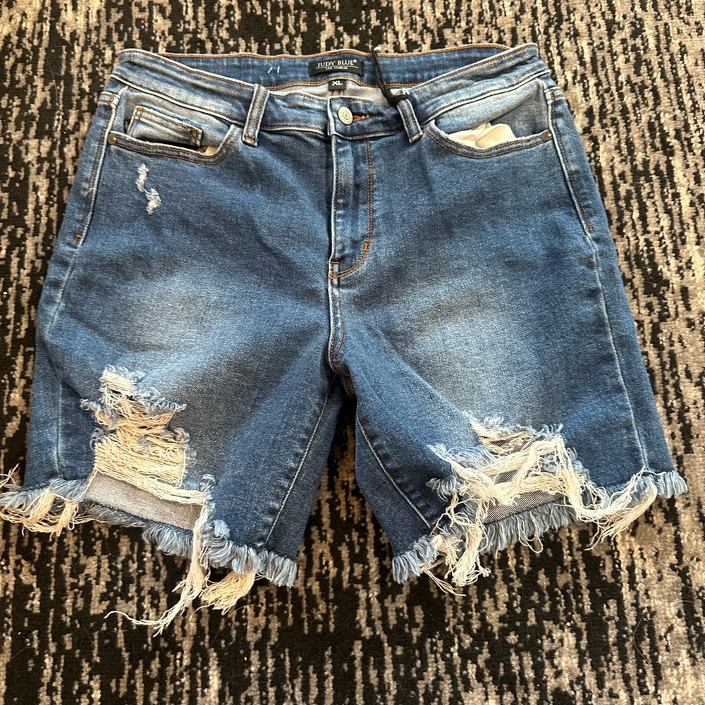 Judy Blue Blue Distressed Jean Shorts